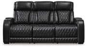 [EXCLUSIVE] Boyington Sofa, Loveseat and Recliner in Black - Gate FurniturePower Reclining Living Room Set