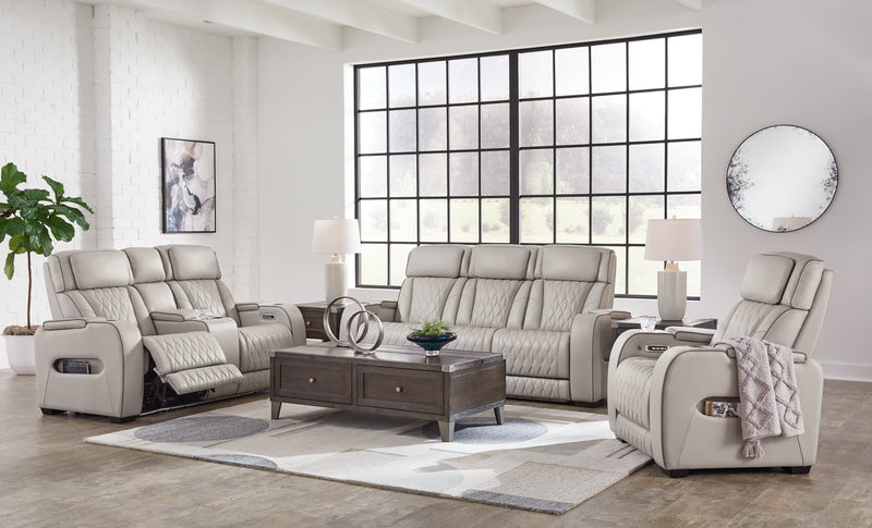 [EXCLUSIVE] Boyington Sofa, Loveseat and Recliner in Gray - Gate FurniturePower Reclining Living Room Set