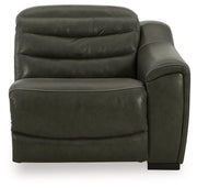 [EXCLUSIVE] Center Line 2 - Piece Sectional with Recliner in Dark Gray - Gate FurnitureRecliner