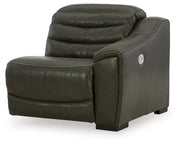 [EXCLUSIVE] Center Line 2 - Piece Sectional with Recliner in Dark Gray - Gate FurnitureRecliner