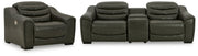 [EXCLUSIVE] Center Line 3 - Piece Sectional with Recliner in Dark Gray - Gate FurnitureRecliner