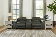 [EXCLUSIVE] Center Line 3 - Piece Sectional with Recliner in Dark Gray - Gate FurnitureRecliner