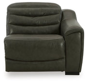 [EXCLUSIVE] Center Line 3 - Piece Sectional with Recliner in Dark Gray - Gate FurnitureRecliner