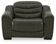 [EXCLUSIVE] Center Line 5 - Piece Sectional with Recliner in Dark Gray - Gate FurnitureReclining Loveseats