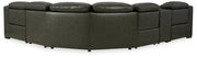[EXCLUSIVE] Center Line 6 - Piece Sectional with Recliner in Dark Gray - Gate FurnitureReclining Sectional