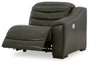 [EXCLUSIVE] Center Line 6 - Piece Sectional with Recliner in Dark Gray - Gate FurnitureReclining Sectional