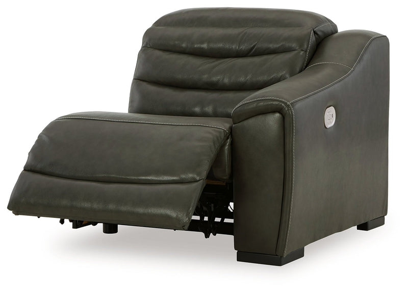 [EXCLUSIVE] Center Line 6 - Piece Sectional with Recliner in Dark Gray - Gate FurnitureReclining Sectional