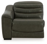 [EXCLUSIVE] Center Line 6 - Piece Sectional with Recliner in Dark Gray - Gate FurnitureReclining Sectional