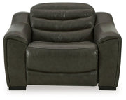 [EXCLUSIVE] Center Line 6 - Piece Sectional with Recliner in Dark Gray - Gate FurnitureReclining Sectional