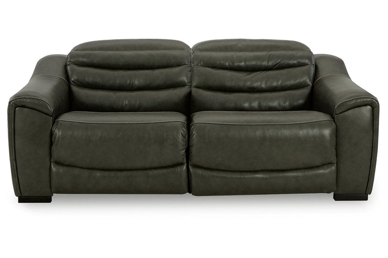 [EXCLUSIVE] Center Line Dark Gray 2 - Piece Power Reclining Sectional Loveseat - Gate FurniturePower Reclining Loveseat