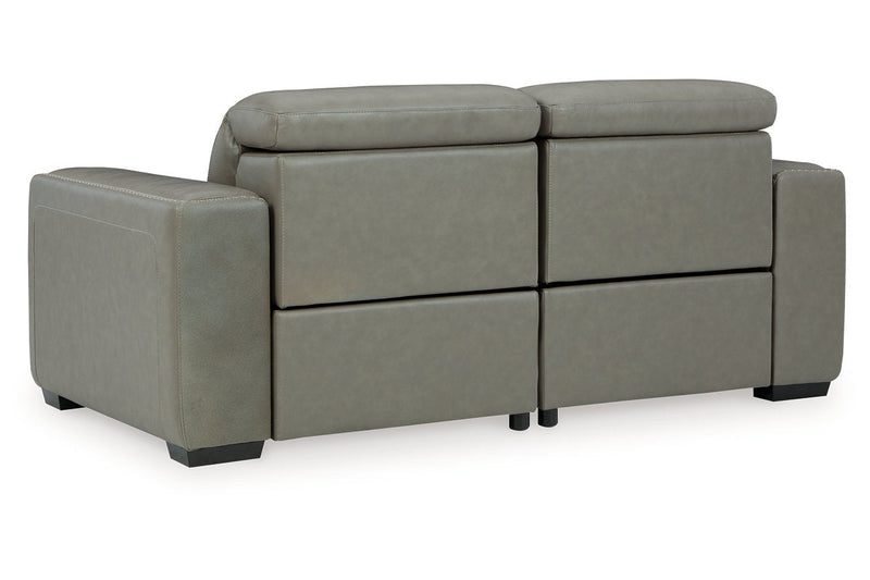 [EXCLUSIVE] Correze Gray 2 - Piece Power Reclining Sectional Loveseat - Gate FurniturePower Reclining Loveseat