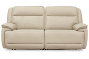 [EXCLUSIVE] Double Deal Almond 2 - Piece Power Reclining Loveseat Sectional - Gate FurniturePower Reclining Loveseat