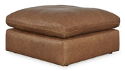 [EXCLUSIVE] Emilia Caramel Leather 3 - Piece Modular Sectional with Ottoman - Gate FurnitureSectional