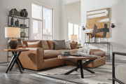 [EXCLUSIVE] Emilia Caramel Leather 3 - Piece Modular Sectional with Ottoman - Gate FurnitureSectional