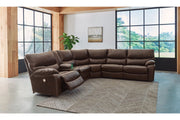 [EXCLUSIVE] Family Circle Dark Brown 3 - Piece Power Reclining Sectional - Gate FurniturePower Reclining Sectional