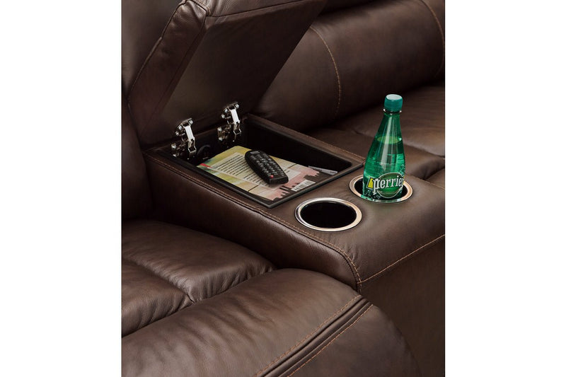 [EXCLUSIVE] Family Circle Dark Brown 3 - Piece Power Reclining Sectional - Gate FurniturePower Reclining Sectional