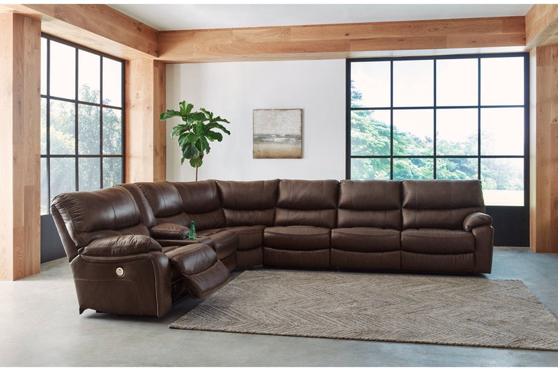 [EXCLUSIVE] Family Circle Dark Brown 4 - Piece Power Reclining Sectional - Gate FurniturePower Reclining Sectional