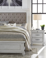 [EXCLUSIVE] Kanwyn Whitewash Upholstered Panel Bedroom Set - Gate FurnitureBedroom Set