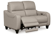 [EXCLUSIVE] Mercomatic Grey Power Reclining Sofa and Loveseat - Gate FurnitureLiving Room Set
