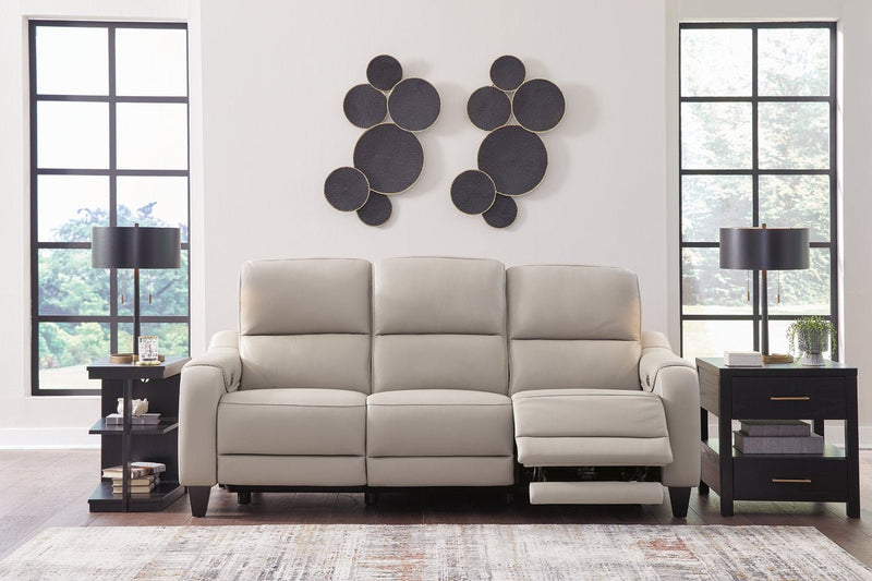 [EXCLUSIVE] Mercomatic Grey Power Reclining Sofa and Loveseat - Gate FurnitureLiving Room Set