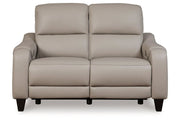 [EXCLUSIVE] Mercomatic Grey Power Reclining Sofa and Loveseat - Gate FurnitureLiving Room Set