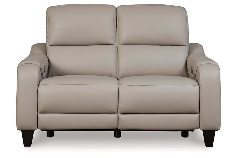 [EXCLUSIVE] Mercomatic Grey Power Reclining Sofa and Loveseat - Gate FurnitureLiving Room Set