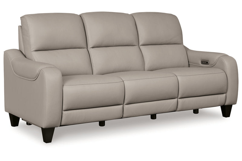 [EXCLUSIVE] Mercomatic Grey Power Reclining Sofa and Loveseat - Gate FurnitureLiving Room Set