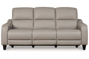 [EXCLUSIVE] Mercomatic Grey Power Reclining Sofa and Loveseat - Gate FurnitureLiving Room Set