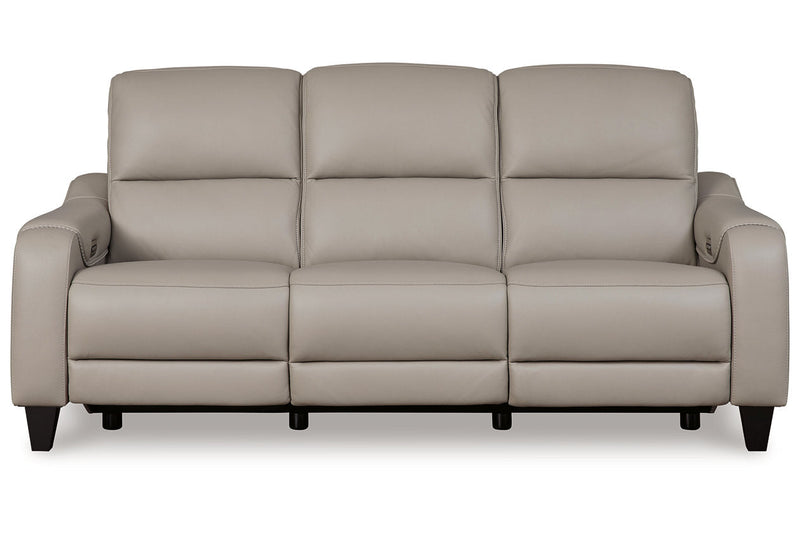 [EXCLUSIVE] Mercomatic Grey Power Reclining Sofa and Loveseat - Gate FurnitureLiving Room Set