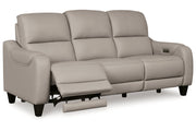 [EXCLUSIVE] Mercomatic Grey Power Reclining Sofa, Loveseat and Recliner - Gate FurnitureLiving Room Set