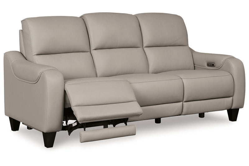 [EXCLUSIVE] Mercomatic Grey Power Reclining Sofa, Loveseat and Recliner - Gate FurnitureLiving Room Set