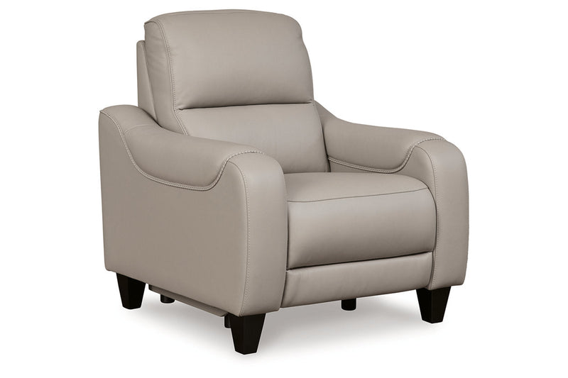 [EXCLUSIVE] Mercomatic Grey Power Reclining Sofa, Loveseat and Recliner - Gate FurnitureLiving Room Set
