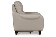 [EXCLUSIVE] Mercomatic Grey Power Reclining Sofa, Loveseat and Recliner - Gate FurnitureLiving Room Set