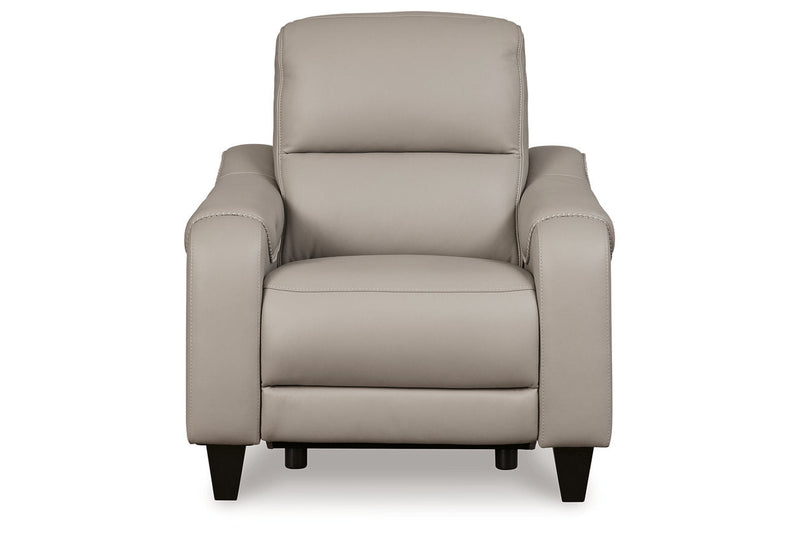 [EXCLUSIVE] Mercomatic Grey Power Reclining Sofa, Loveseat and Recliner - Gate FurnitureLiving Room Set