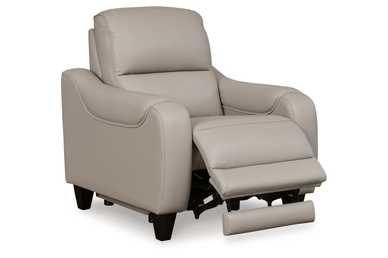 [EXCLUSIVE] Mercomatic Grey Power Reclining Sofa, Loveseat and Recliner - Gate FurnitureLiving Room Set