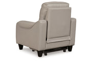 [EXCLUSIVE] Mercomatic Grey Power Reclining Sofa, Loveseat and Recliner - Gate FurnitureLiving Room Set
