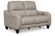 [EXCLUSIVE] Mercomatic Grey Power Reclining Sofa, Loveseat and Recliner - Gate FurnitureLiving Room Set