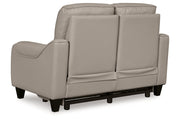 [EXCLUSIVE] Mercomatic Grey Power Reclining Sofa, Loveseat and Recliner - Gate FurnitureLiving Room Set