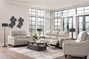 [EXCLUSIVE] Mercomatic Grey Power Reclining Sofa, Loveseat and Recliner - Gate FurnitureLiving Room Set