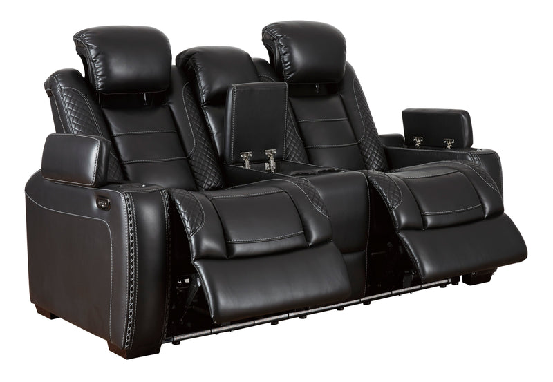 [EXCLUSIVE] Party Time Midnight Power Reclining Living Room Set - Gate FurniturePower Reclining Living Room Set