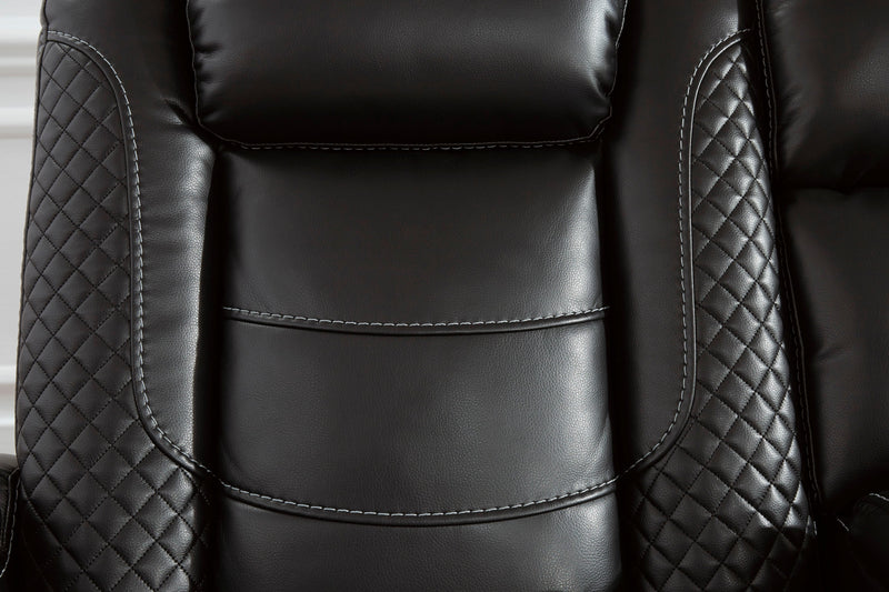[EXCLUSIVE] Party Time Midnight Power Reclining Living Room Set - Gate FurniturePower Reclining Living Room Set
