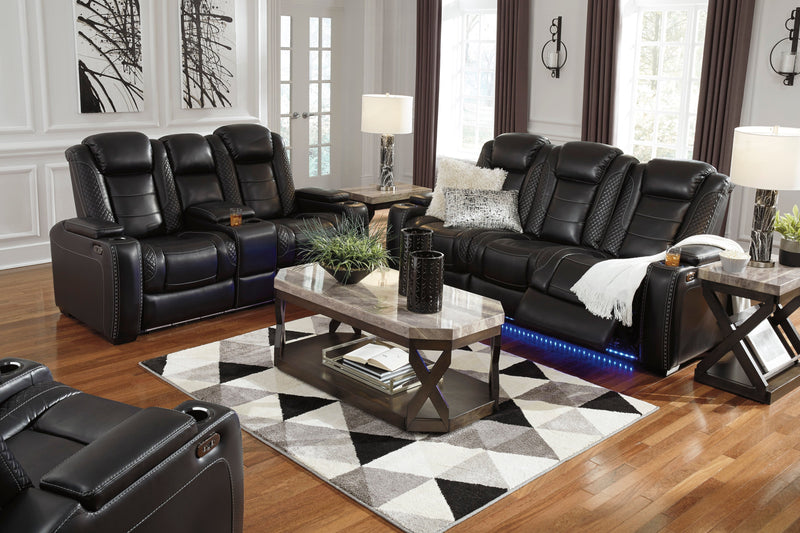 [EXCLUSIVE] Party Time Midnight Power Reclining Living Room Set - Gate FurniturePower Reclining Living Room Set
