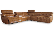 [EXCLUSIVE] Temmpton Chocolate 6 - Piece Power Reclining Sectional - Gate FurniturePower Reclining Sectional