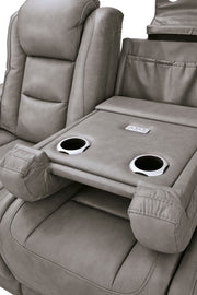 [EXCLUSIVE] The Man - Den Gray Power Reclining Living Room Set - Gate FurnitureLiving Room Set