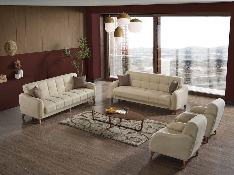 Fabia 3-pieces (Sofa & Loveseat & Chair) Livingroom in Beige - 200-ELIF-FAB-A412-321