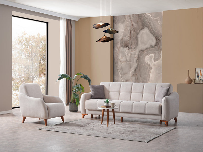 Fabia 3-pieces (Sofa & Loveseat & Chair) Livingroom in Cream - 200-ELIF-FAB-A413-321