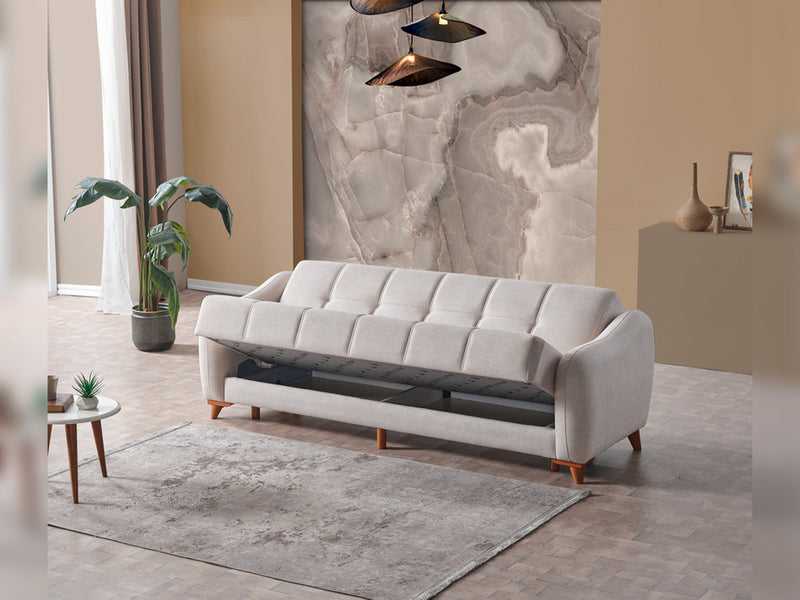 Fabia 3-pieces (Sofa & Loveseat & Chair) Livingroom in Cream - 200-ELIF-FAB-A413-321