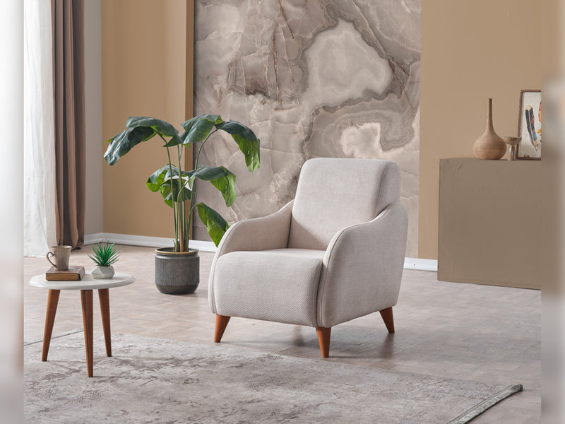 Fabia 3-pieces (Sofa & Loveseat & Chair) Livingroom in Cream - 200-ELIF-FAB-A413-321