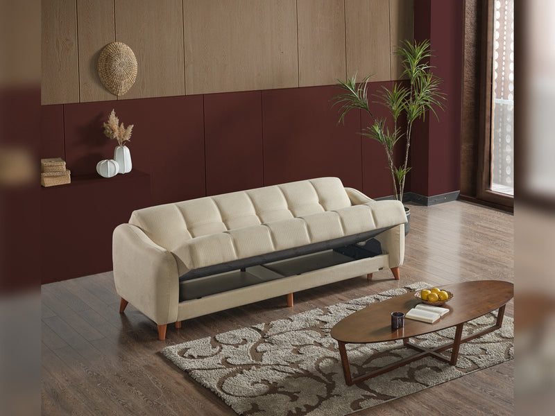 Fabia 3-pieces (Sofa & Loveseat & Chair) Livingroom in Cream - 200-ELIF-FAB-A413-321