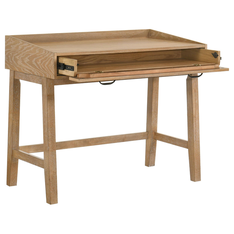 Fabian 38-inch Computer Desk with Keyboard Drawer Distressed Light Brown - 802041